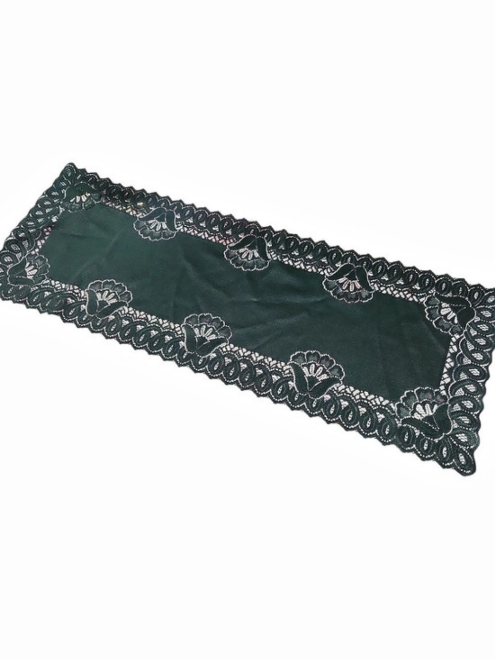 Vintage Green Lace Table Runner